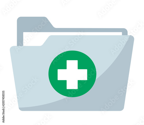 Medical Folder Icon Illustration