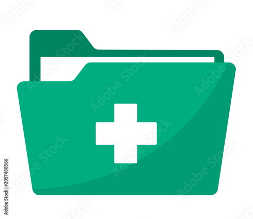 Medical Folder Icon Illustration