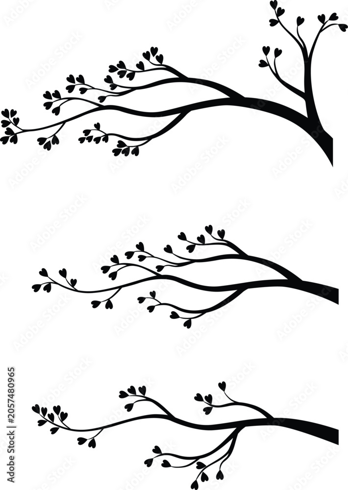 Fototapeta premium tree branch vector ilustration design template, vector illustration