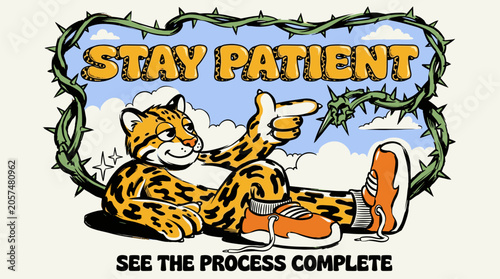 Εκτύπωση καμβά Stay patient