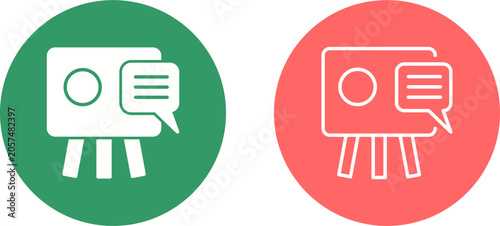 Fotografie Message Board Vector Icon
