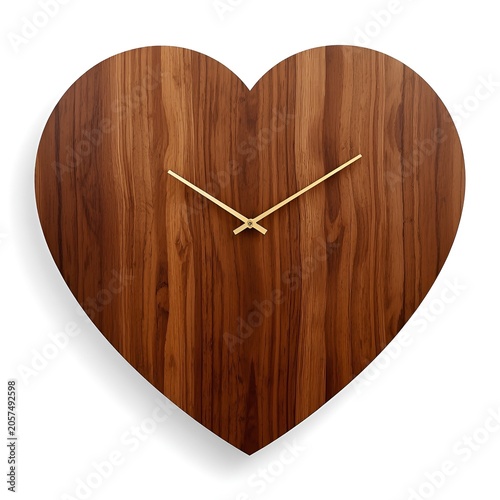 wooden clock on a white background