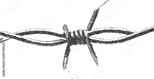 Spike retro y2k stipple design barbed halftone brutalist urban vector png with clear background, wire 2000s photocopy grunge tattoo gen z effect