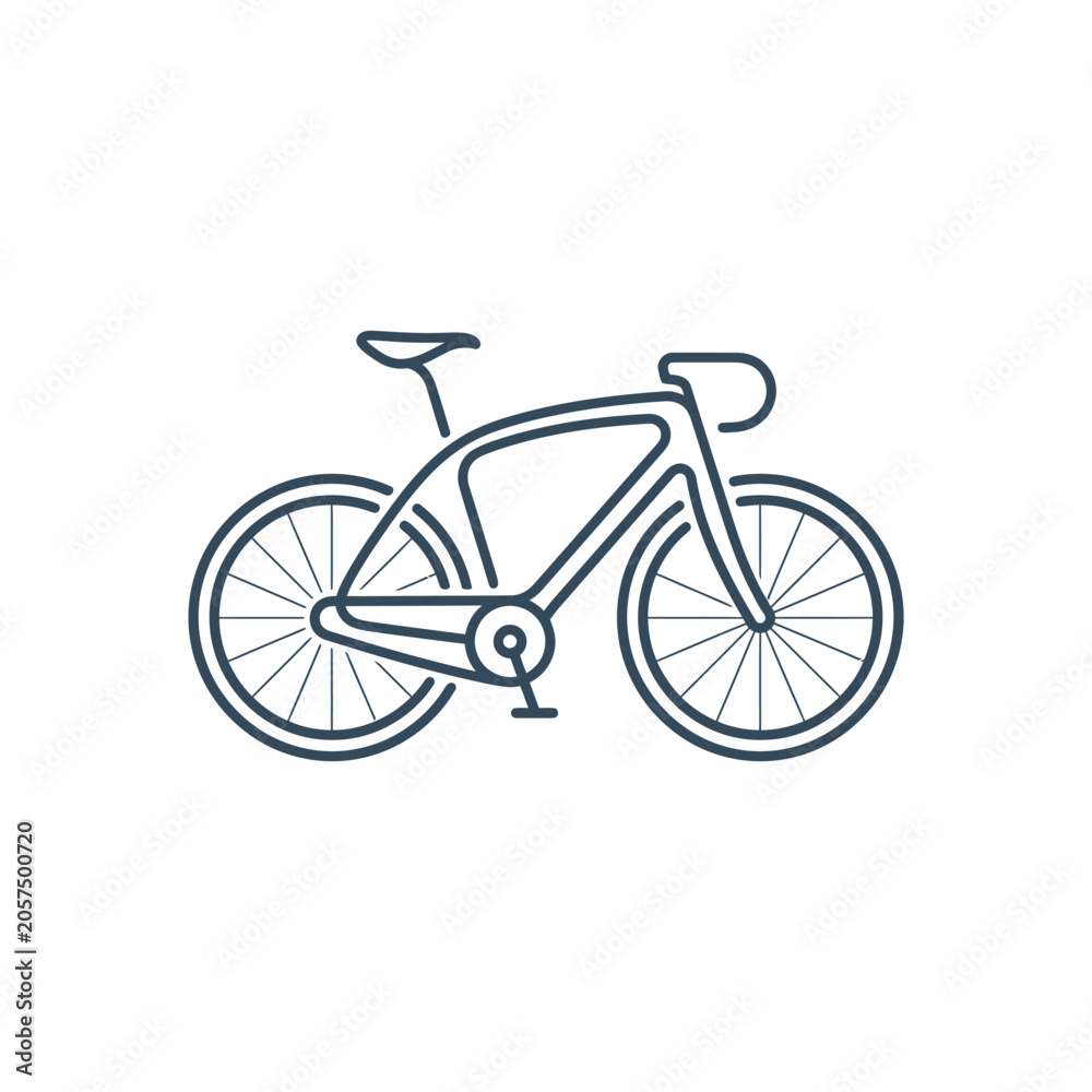 Fototapeta premium Bicycle with two wheels and frame.