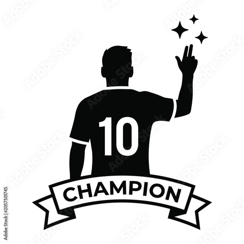 Professional Football Player Wearing Jersey Sports Silhouette Vector Illustration