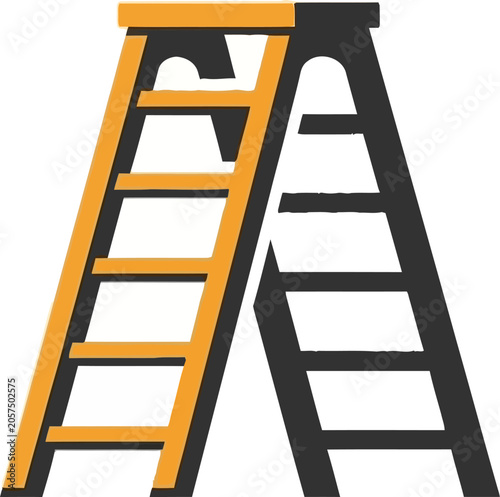 Ladders for climbing and construction work.