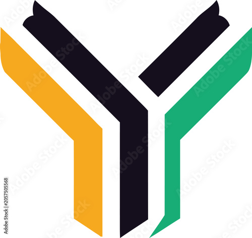 Large Y Shaped Logo Design Element.