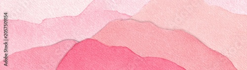 Soft watercolor hills in gentle pink tones