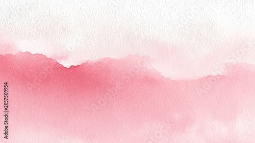 Watercolor blends pink and white on textured paper