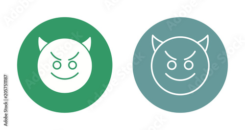 Foto Smiling Face with Horns Icon Design