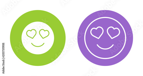 Foto Smiling Face with Hearts Icon Design