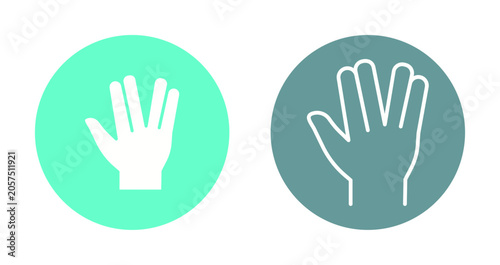 Принти на полотні Vulcan Salute Icon Design