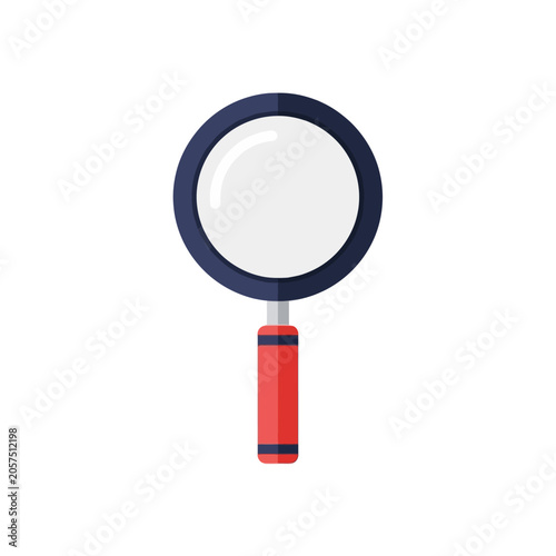 Принти на полотні Magnifying glass with red handle.