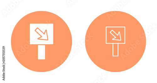 Photos Diagonal Down Right Arrow Icon Design