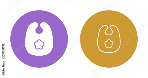 Schilderij op canvas Cute Bibs Icon Design