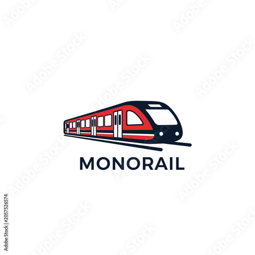Obraz na plátně Modern Monorail Train Transportation System.
