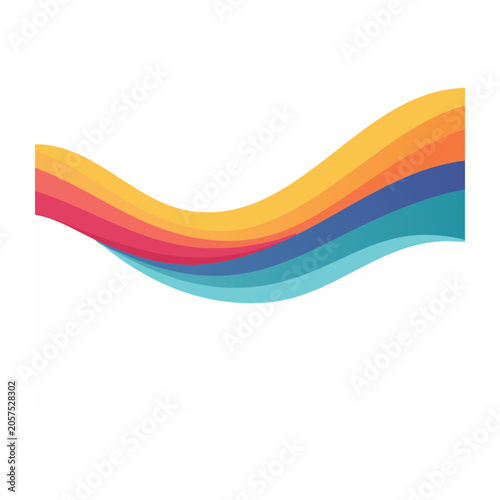 Colorful striped ribbon vector