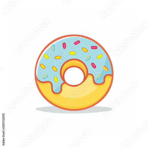 Flat design smiley face emoticon vector