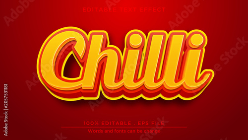 Φωτογραφία Chilli editable text effect