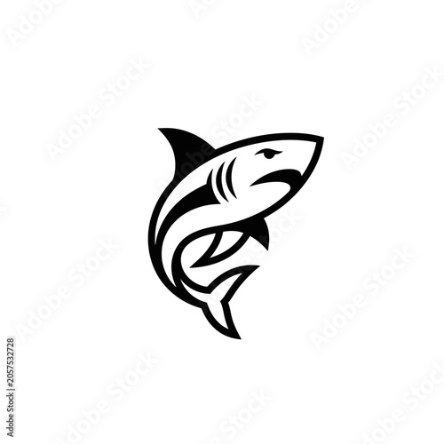 Black Shark Icon Graphic Design.