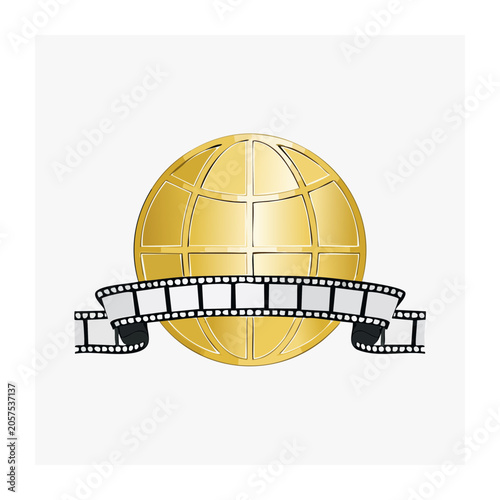 Yellow geometric sphere with cube and grid pattern