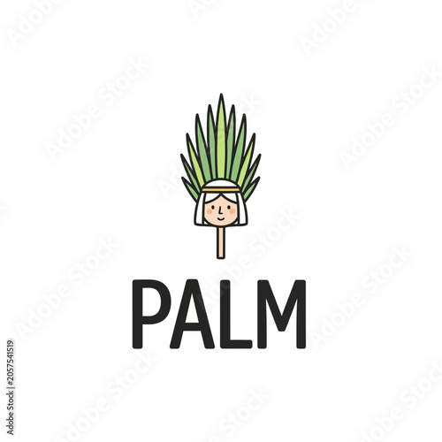 Palm Tree With Smiling Face.