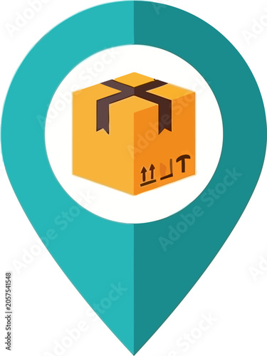 Parcel delivery service package box.