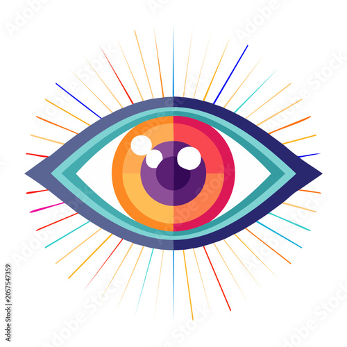 Flat design target with crosshairs vector