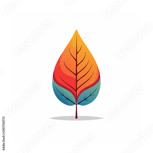 Tropical leaf vector graphic