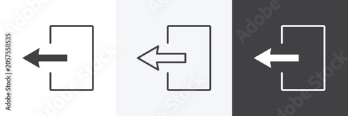 Fotografie Log out icon set for web