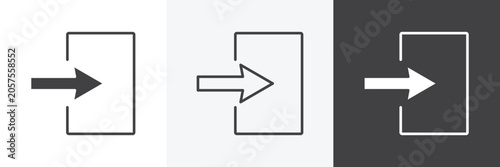 Φωτογραφία Log in icon set for web