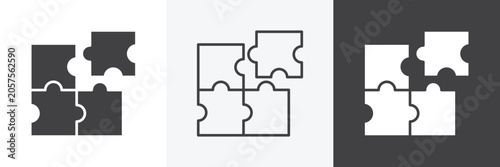 Fotografie Puzzle piece icon set for web