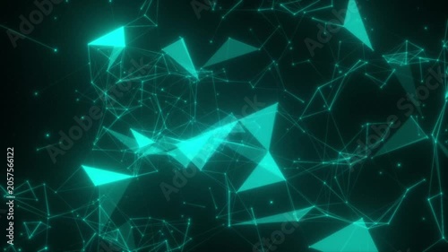 Abstract Digital Network Video Background. Cyberspace Video Background.