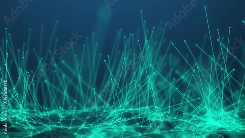 Abstract Digital Network Video Background. Cyberspace Video Background.