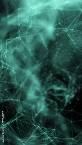 Abstract Digital Network Video Background. Cyberspace Video Background.