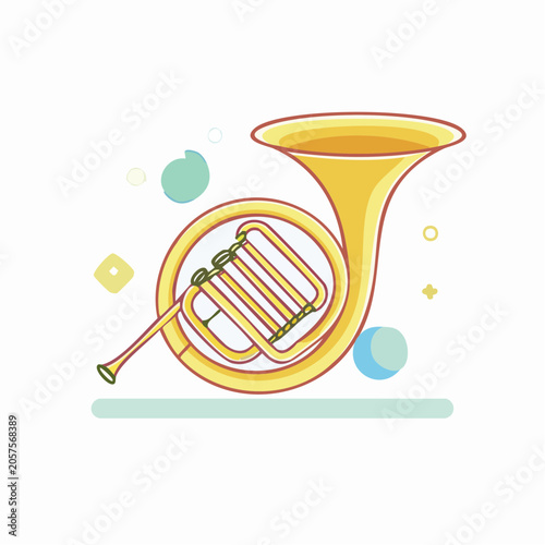 Illustration of a French Horn