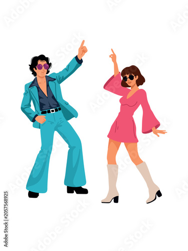 stylish retro dancers expressing joyful lifestyle