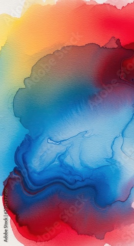 Vibrant Watercolor Ink Abstract Splash Background.