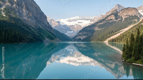 Exploring a Serene Mountain Lake Landscape with Clear Reflections