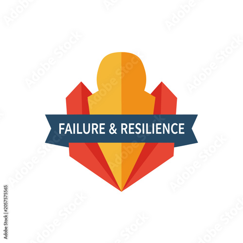 Foto Resilience Concept With Human Silhouette Logo.