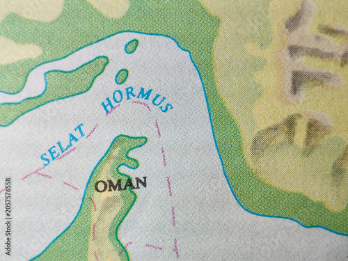 Bild auf Leinwand The Strait of Hormuz is a waterway between the Persian Gulf and the Gulf of Oman