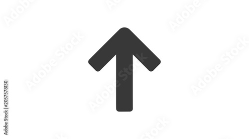 Bild auf Leinwand Black upward arrow icon isolated on white background