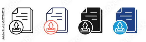 Cuadro en lienzo File Upload icon set multiple style collection