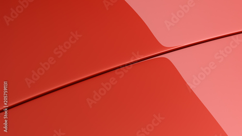 Quadro su tela Close-up of a panel gap between two red glossy car body parts with copy space