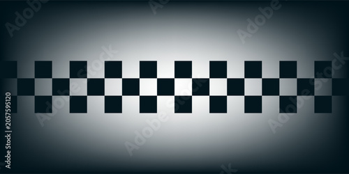 Schilderij op canvas Black and white checkered pattern, Checkerboard seamless pattern
