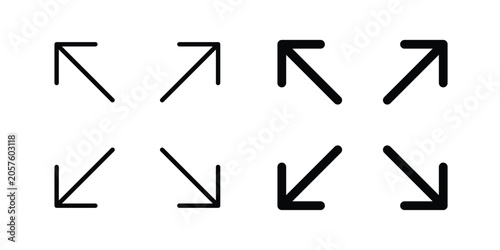 Konstfotografi Expand icon Silhouette and outline vectors