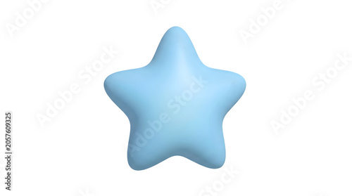 A light blue star shape on white isolated on transparent background