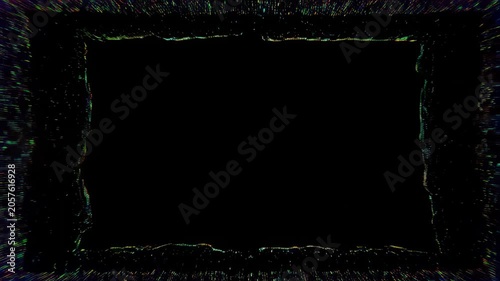 Digital glitch pattern animation with dynamic abstract color shifts