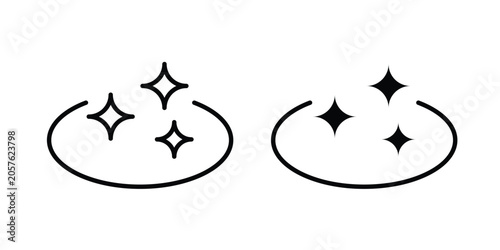 Photos Clean surface icon design pack in black colour. icon drawings
