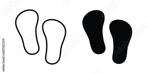 фотографія Soles icon design pack in black colour. icon drawings